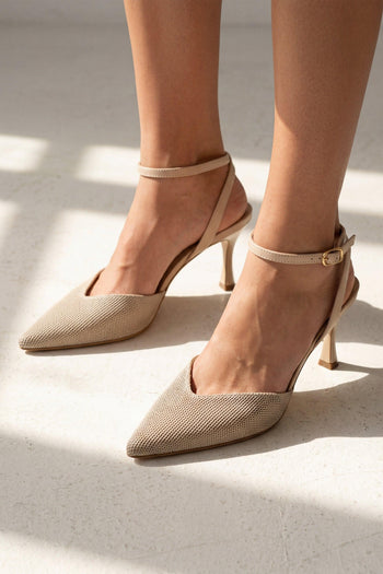 Slingback Beige Donna - 6