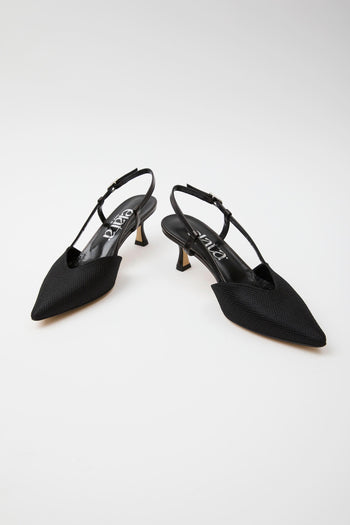 Slingback Nero Donna - 5