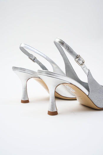 Slingback Argento Donna - 4