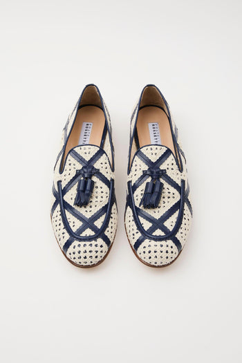 Mocassino Avorio/indaco Donna - 3