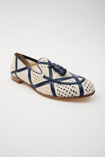 Mocassino Avorio/indaco Donna - 4