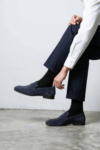 Mocassino Blu Uomo - 8