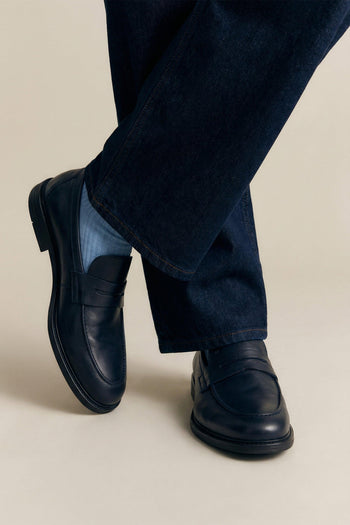 Mocassino Blu Uomo - 5
