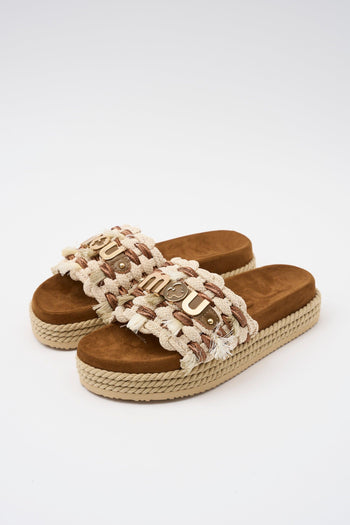Ciabatta Beige Donna - 2