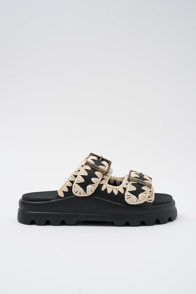 Ciabatta Black/white Donna