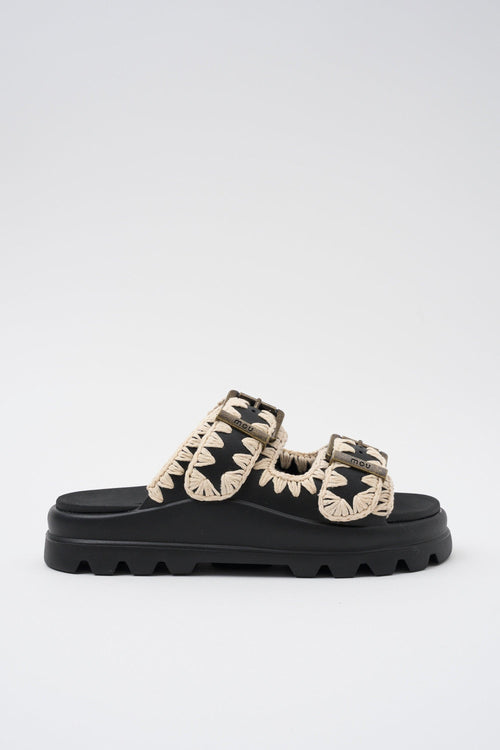 Ciabatta Black/white Donna