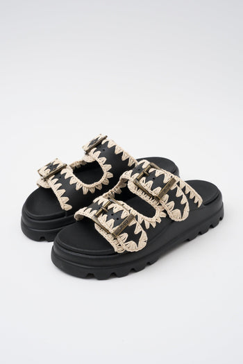 Ciabatta Black/white Donna - 2