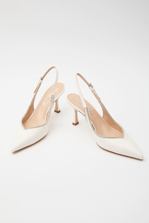 Slingback Avorio Donna