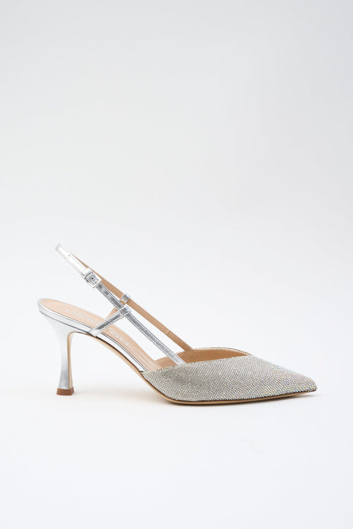 Slingback Argento Donna