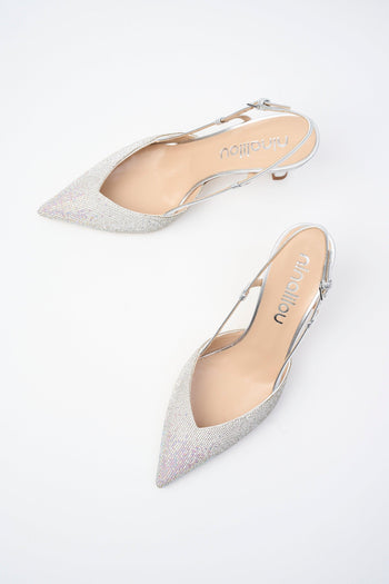 Slingback Argento Donna - 5