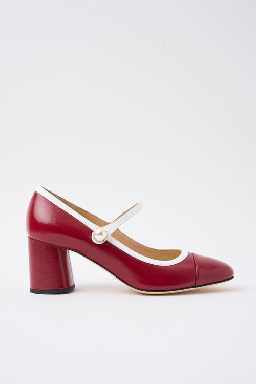 Mary Jane Ciliegia/bianco Donna
