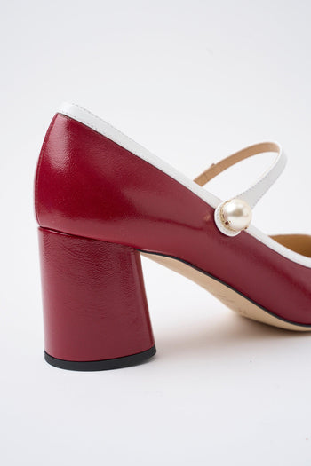 Mary Jane Ciliegia/bianco Donna - 4