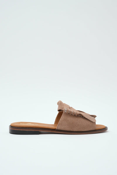 Ciabatta Beige Camel Donna