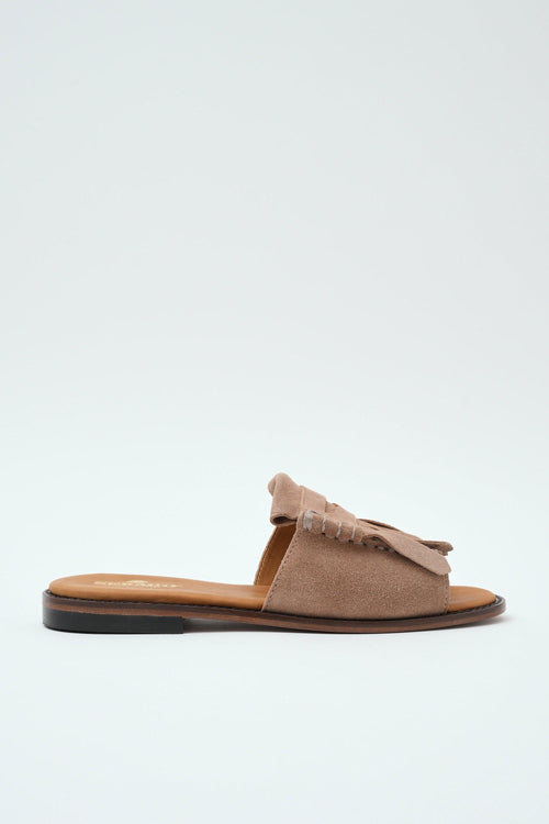 Ciabatta Beige Camel Donna