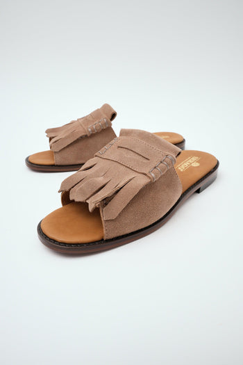 Ciabatta Beige Camel Donna - 5