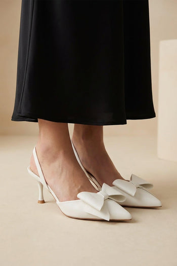 Slingback White Donna - 8