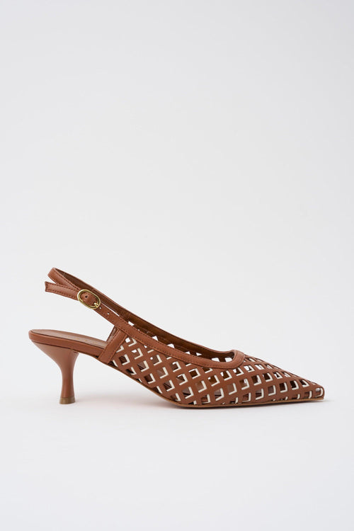Slingback Cuoio/latte Donna