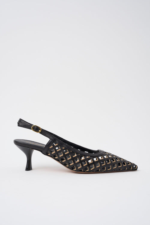 Slingback Nero/camel Donna