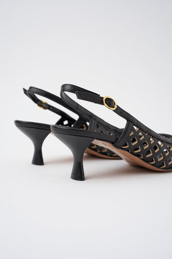 Slingback Nero/camel Donna - 4