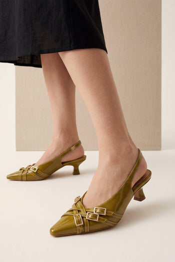 Slingback Senape Donna - 8