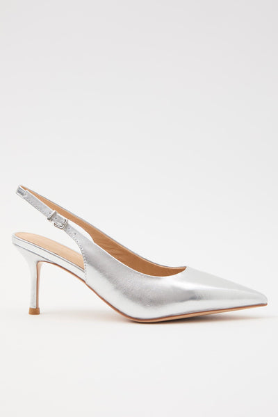 Slingback Argento Donna
