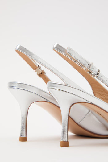 Slingback Argento Donna - 4