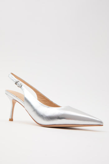 Slingback Argento Donna - 6