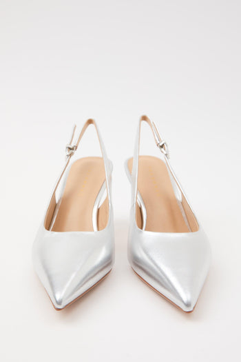 Slingback Argento Donna - 7