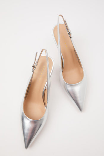 Slingback Argento Donna - 8