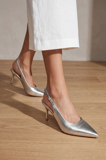 Slingback Argento Donna - 9