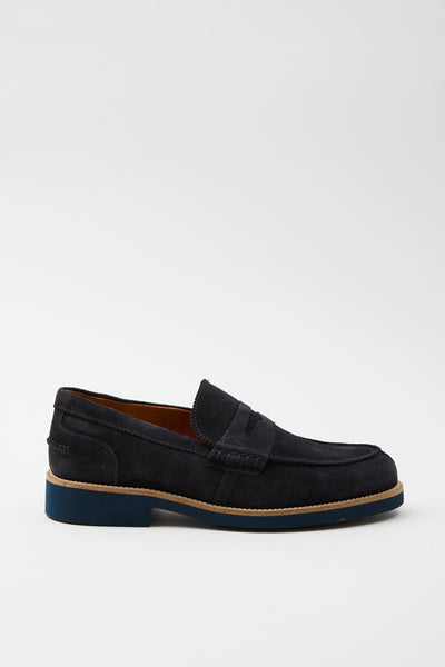 Mocassino Blu Uomo