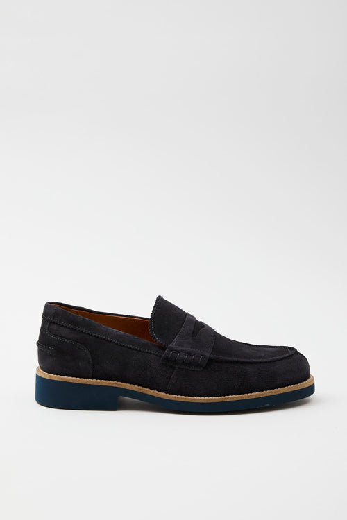 Mocassino Blu Uomo