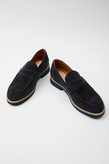 Mocassino Blu Uomo - 8
