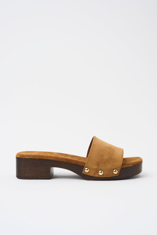 Zoccolo Cuoio Donna