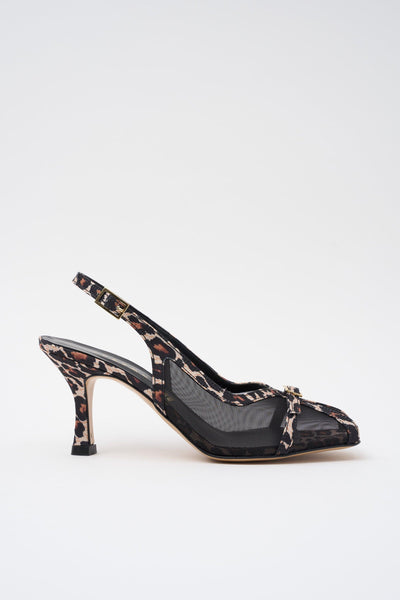 Slingback Nero/miele Donna