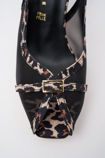Slingback Nero/miele Donna - 3