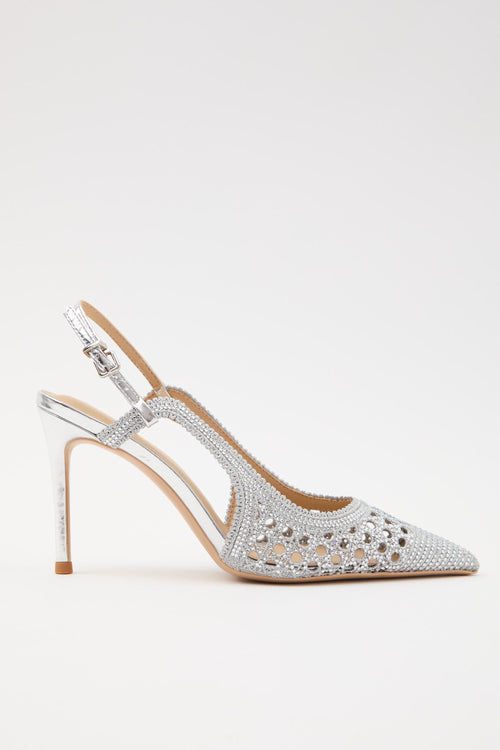 Slingback Argento Donna