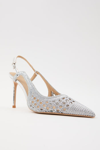 Slingback Argento Donna - 7