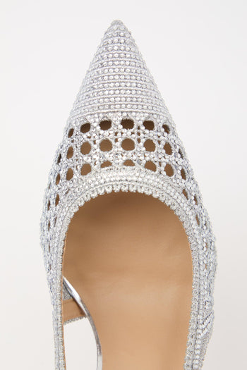 Slingback Argento Donna - 8
