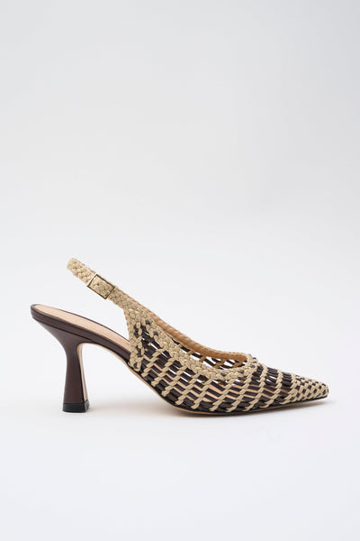 Slingback T.moro+beige Donna