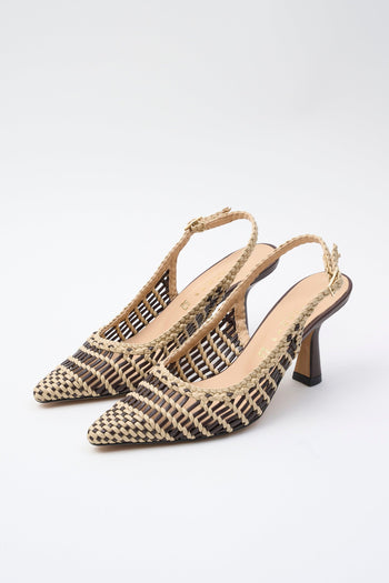 Slingback T.moro+beige Donna - 2