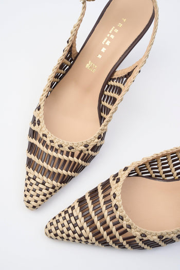 Slingback T.moro+beige Donna - 3