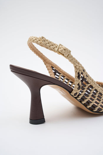 Slingback T.moro+beige Donna - 4