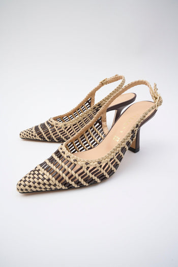 Slingback T.moro+beige Donna - 6