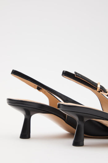 Slingback Nero Donna - 6