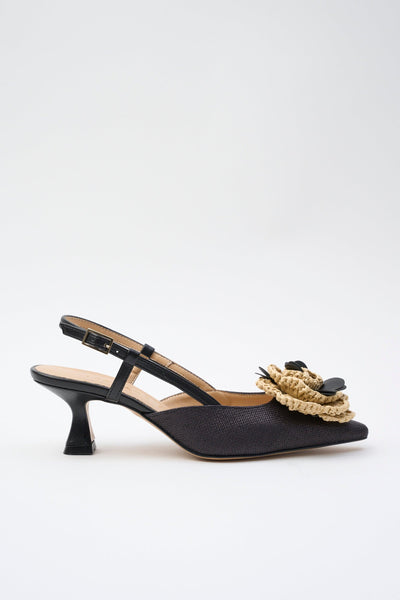 Slingback Nero Donna