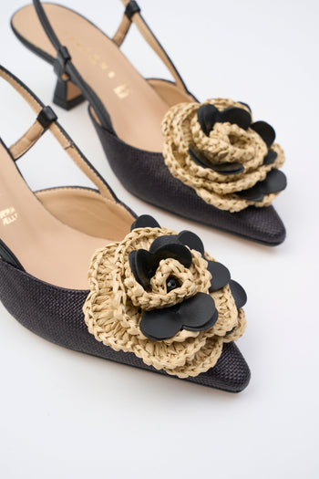Slingback Nero Donna - 6