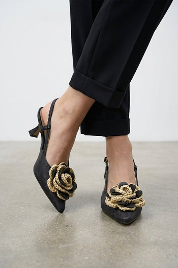 Slingback Nero Donna - 8