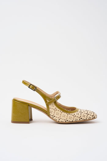 Mary Jane Crema+senape Donna - 2