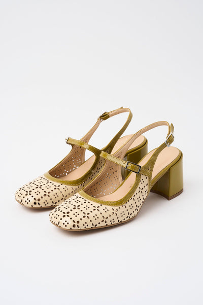 Mary Jane Crema+senape Donna